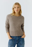 Boxy sweater in smoky taupe