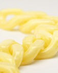 Flat chain bracelet in lemon marble
