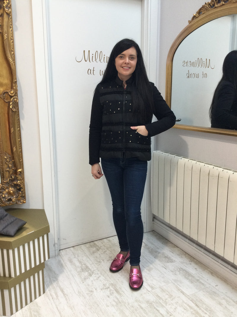 Black jacket with beading
