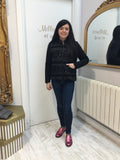 Black jacket with beading