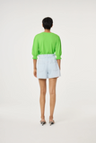 Light Blue Denim Shorts with Belt