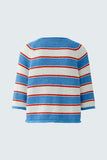 Blue red and white striped sweater