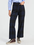 Black and Navy Check Trouser