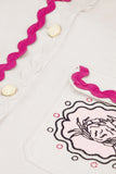 Fun jacket in cosy white with embroidery and braiding