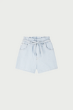 Light Blue Denim Shorts with Belt