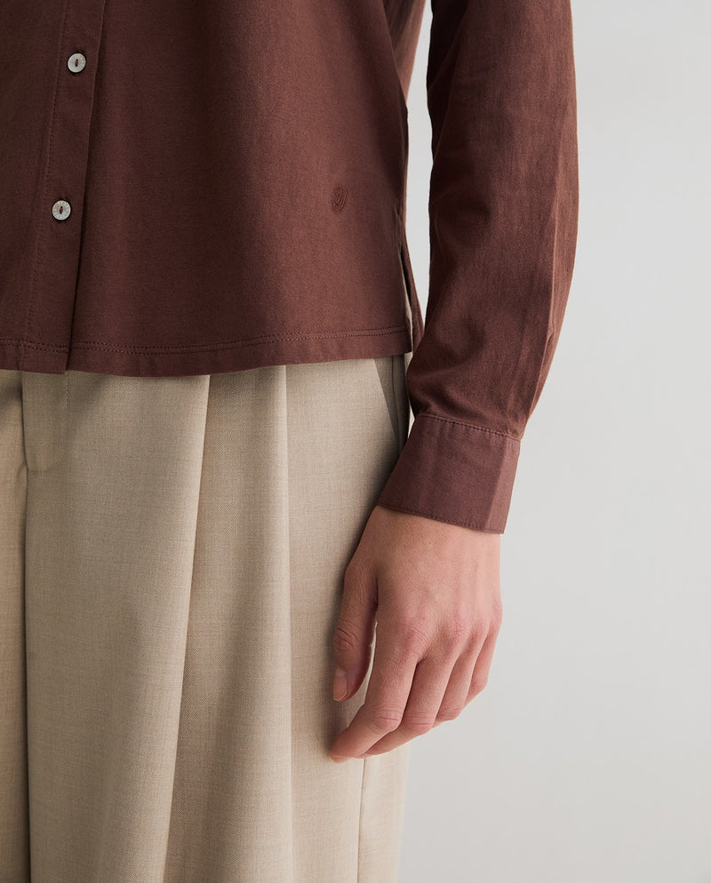 Brown Cotton Shirt