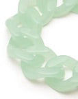 Flat chain bracelet in opaline mint