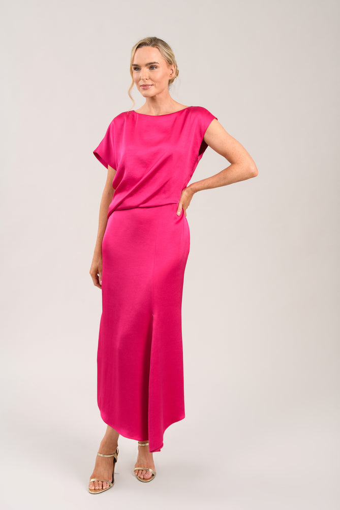 Ania Dress in Raspberry