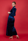 Anna Navy Velvet Jumpsuit