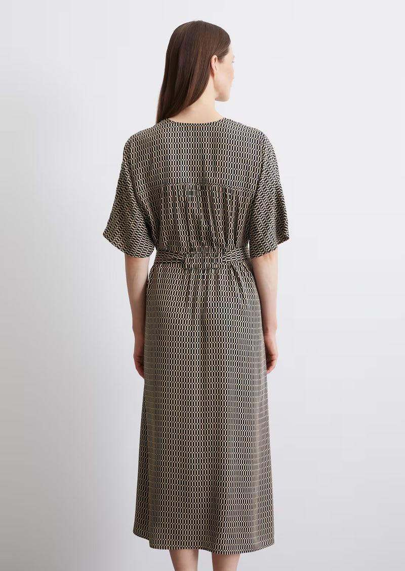 Midi dress in viscose twill