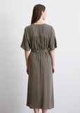 Midi dress in viscose twill