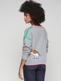 Grey Wool Sweater with Dog