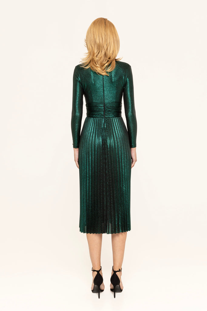 green lame dress Vintage 80s Black Green Metallic Lam Foil Full Skirt Prom Gown Party Dress XS S