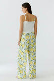 Comfortable pull on pants with all over lemon print