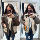 Reversible  teddy patched Jacket