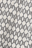 Casual jacket in taupe/black/white oval pattern
