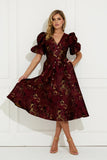 Callie Dress in Oxblood