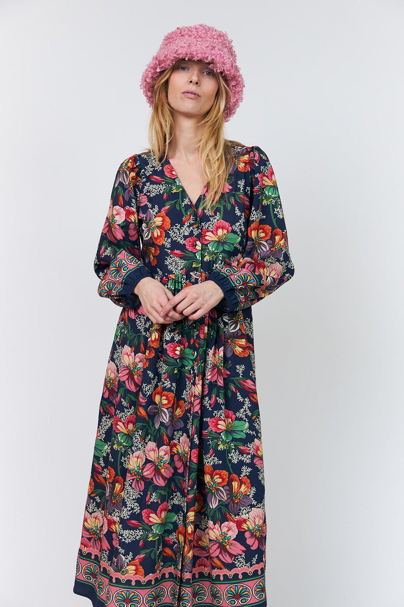 Saraill flower print maxi dress