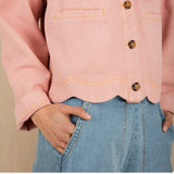 “Marie” jacket in rosewater pink