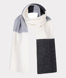 Long colour block cardigan in grey mix