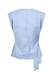 SianaCC pleat top pale blue