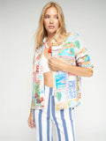 Shirt with Travel Stamp Print