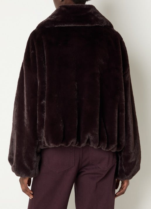 Deep Plum Reversible Fur Jacket