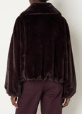 Deep Plum Reversible Fur Jacket