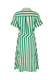 Tullell Dress in Green Stripe