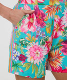 Shorts in disco floral pattern