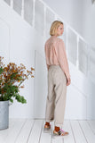 Brown Flower and Pink Anais Shirt