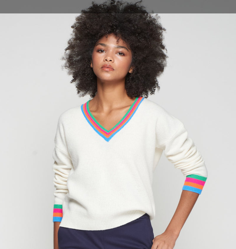 Ecru & Multicolour Jumper