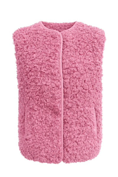 Cosy teddy vest in pink