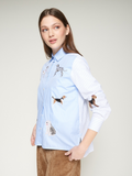 Embroidered Dog Blouse