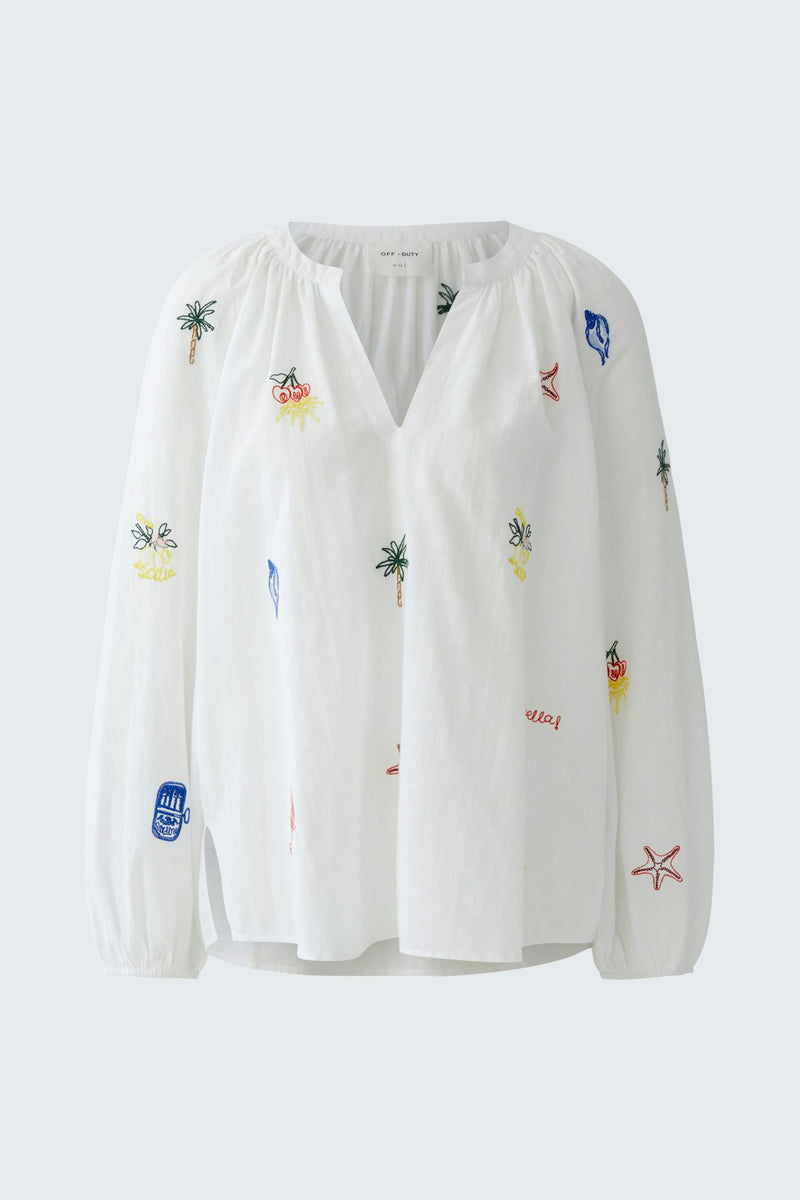 Summery Cotton Top with Embroidered Details