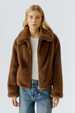 OUI Fur Free Jacket in Taupe