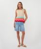 Sleeveless top with colour zig zag