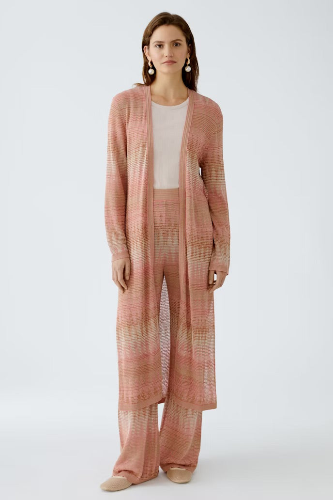 Fine knit trousers with subtle shiny effects