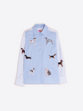 Embroidered Dog Blouse
