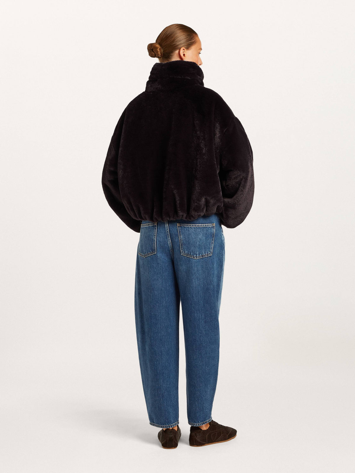 Deep Plum Reversible Fur Jacket