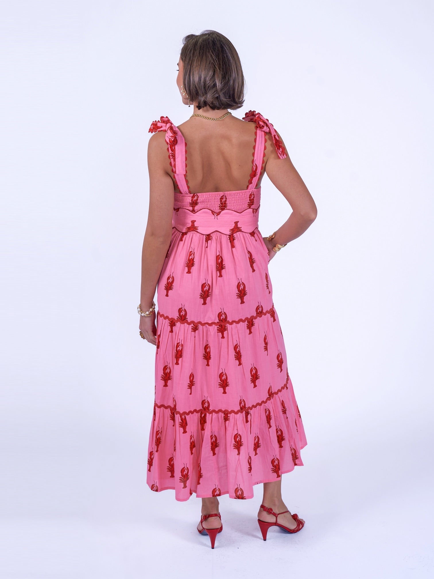 Amore dress in Lobster Print