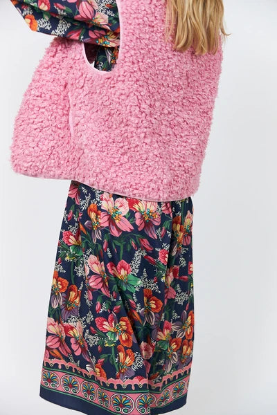 Cosy teddy vest in pink