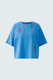 Blue Sweater with Red Embroidered Lobsters