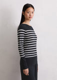 Navy and White Striped Organic Cotton Top