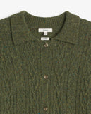 Green Cardigan with Collar