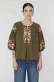 Caris Top in Khaki