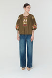 Caris Top in Khaki