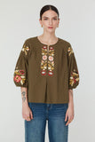Caris Top in Khaki