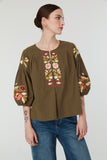 Caris Top in Khaki