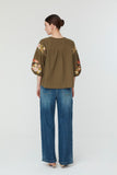 Caris Top in Khaki
